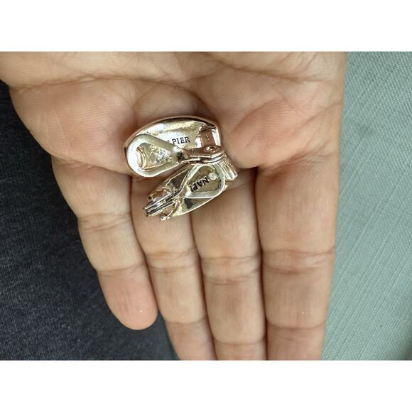 VTG Lot 79 SINGLE Clip-On Gold Tone Earrings Signed Escada Les Bernard Avon - Picture 10 of 16